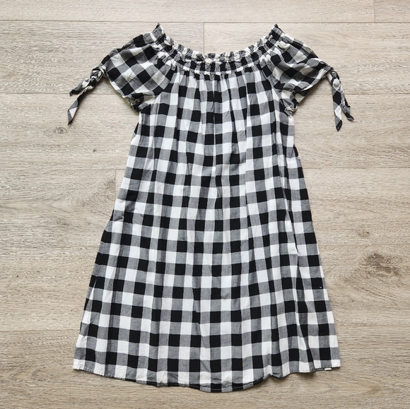 LOFT Dresses & Skirts - Loft Black and White Checkered Womens Medium Dress Cottagecore